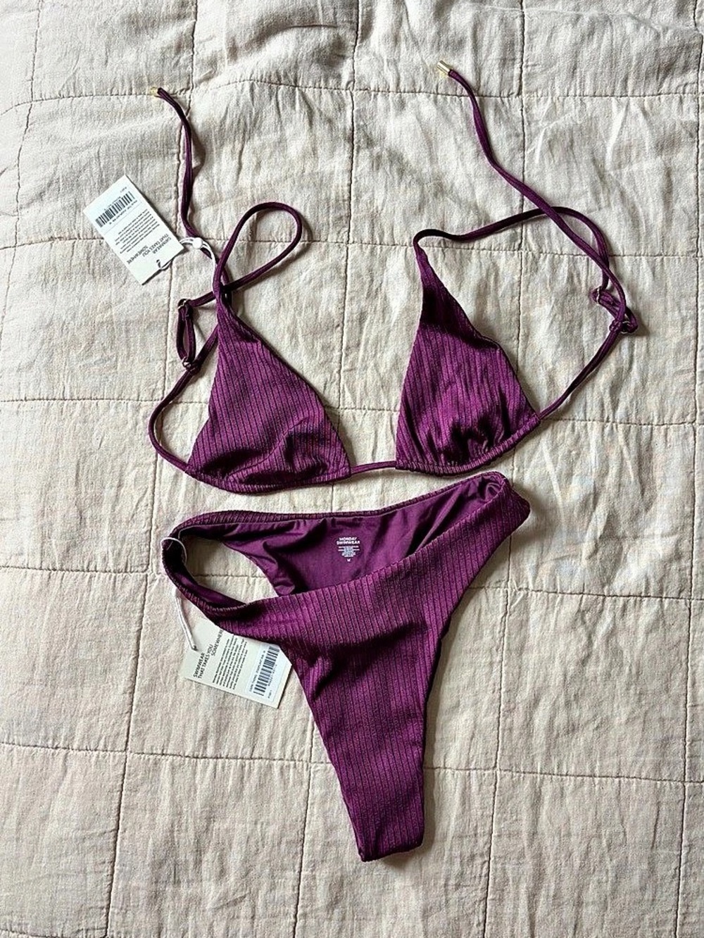 MONDAY Swim Bikini Set in EGGPLANT